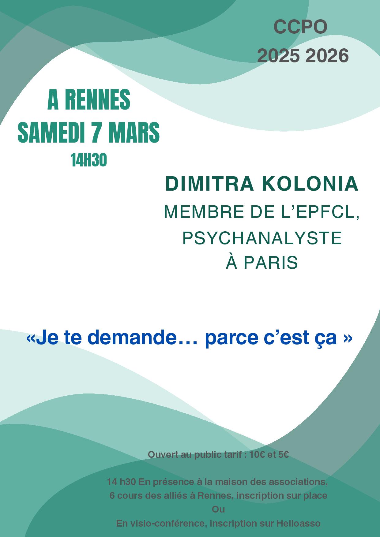 « Je te demande…parce que c’est ça »